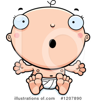 White Baby Clipart #1207890 by Cory Thoman