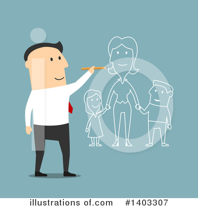 Royalty-Free (RF) White Business Man Clipart Illustration by Vector Tradition SM - Stock Sample #1403307