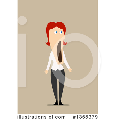 Royalty-Free (RF) White Business Woman Clipart Illustration by Vector Tradition SM - Stock Sample #1365379