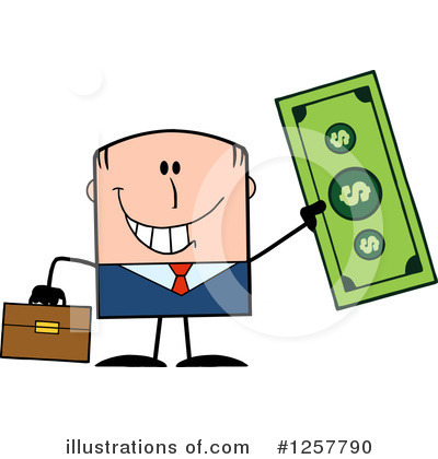 Royalty-Free (RF) White Businessman Clipart Illustration by Hit Toon - Stock Sample #1257790