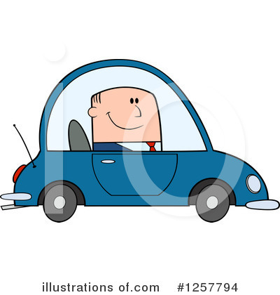 Royalty-Free (RF) White Businessman Clipart Illustration by Hit Toon - Stock Sample #1257794