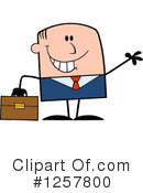 White Businessman Clipart #1257800 by Hit Toon