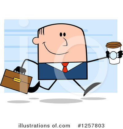 Royalty-Free (RF) White Businessman Clipart Illustration by Hit Toon - Stock Sample #1257803