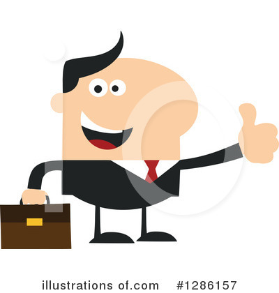 Royalty-Free (RF) White Businessman Clipart Illustration by Hit Toon - Stock Sample #1286157