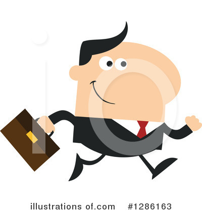 Royalty-Free (RF) White Businessman Clipart Illustration by Hit Toon - Stock Sample #1286163
