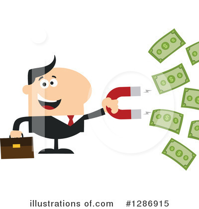 Royalty-Free (RF) White Businessman Clipart Illustration by Hit Toon - Stock Sample #1286915