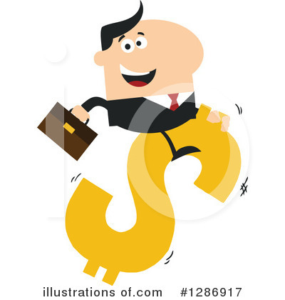 Royalty-Free (RF) White Businessman Clipart Illustration by Hit Toon - Stock Sample #1286917
