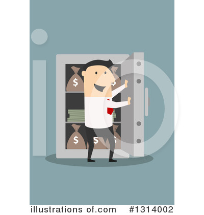 Royalty-Free (RF) White Businessman Clipart Illustration by Vector Tradition SM - Stock Sample #1314002