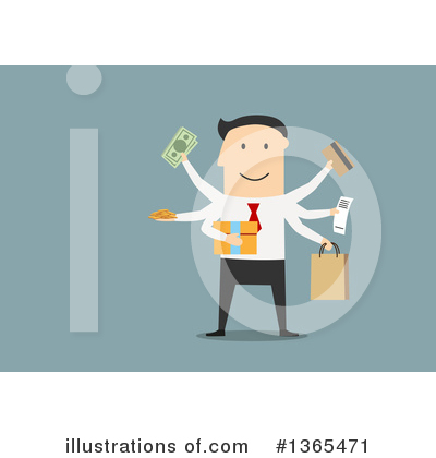 Royalty-Free (RF) White Businessman Clipart Illustration by Vector Tradition SM - Stock Sample #1365471
