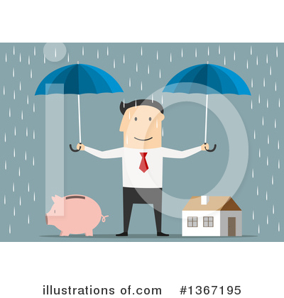 Royalty-Free (RF) White Businessman Clipart Illustration by Vector Tradition SM - Stock Sample #1367195
