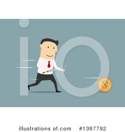 Royalty-Free (RF) White Businessman Clipart Illustration by Vector Tradition SM - Stock Sample #1367792