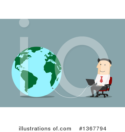 Royalty-Free (RF) White Businessman Clipart Illustration by Vector Tradition SM - Stock Sample #1367794