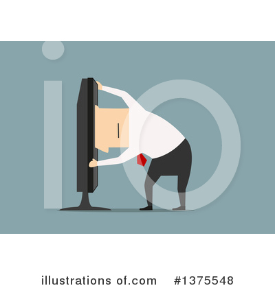 Royalty-Free (RF) White Businessman Clipart Illustration by Vector Tradition SM - Stock Sample #1375548