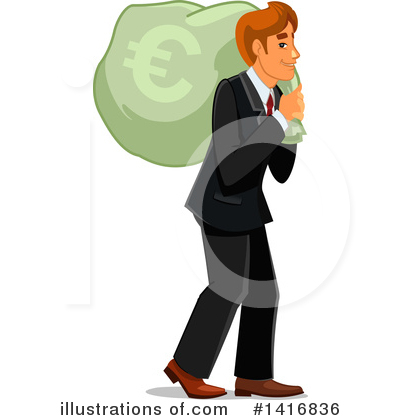 White Businessman Clipart #1416836 by Vector Tradition SM