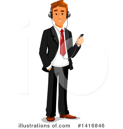 White Businessman Clipart #1416846 by Vector Tradition SM