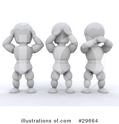 Royalty-Free (RF) White Character Clipart Illustration by KJ Pargeter - Stock Sample #29664