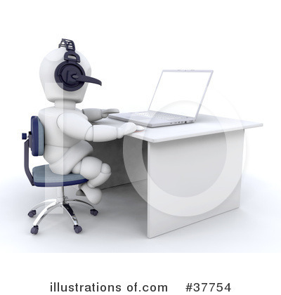 Royalty-Free (RF) White Character Clipart Illustration by KJ Pargeter - Stock Sample #37754
