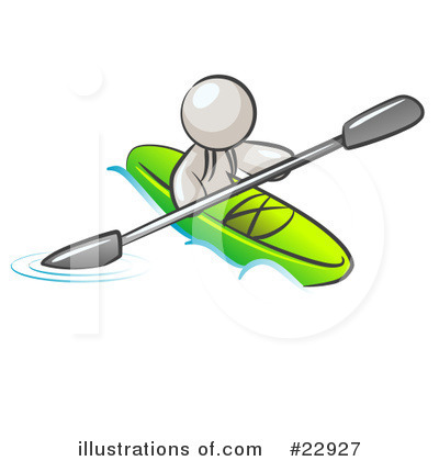 Kayaker Clipart #22927 by Leo Blanchette
