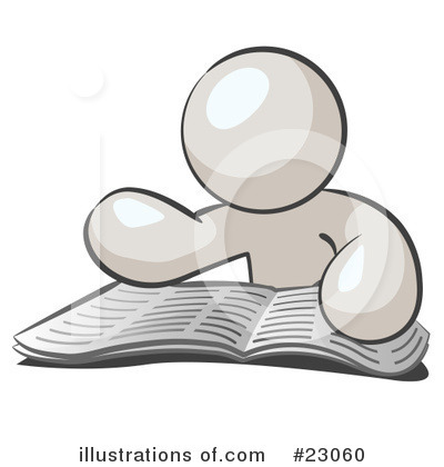 Reading Clipart #23060 by Leo Blanchette