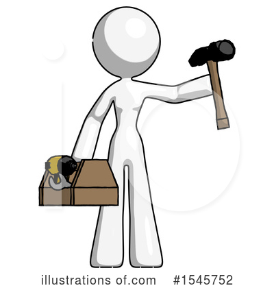 Royalty-Free (RF) White Design Mascot Clipart Illustration by Leo Blanchette - Stock Sample #1545752
