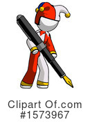 White Design Mascot Clipart #1573967 by Leo Blanchette