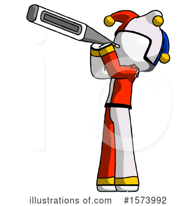 Royalty-Free (RF) White Design Mascot Clipart Illustration by Leo Blanchette - Stock Sample #1573992
