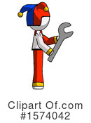 White Design Mascot Clipart #1574042 by Leo Blanchette
