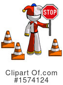 White Design Mascot Clipart #1574124 by Leo Blanchette