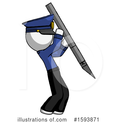 Royalty-Free (RF) White Design Mascot Clipart Illustration by Leo Blanchette - Stock Sample #1593871