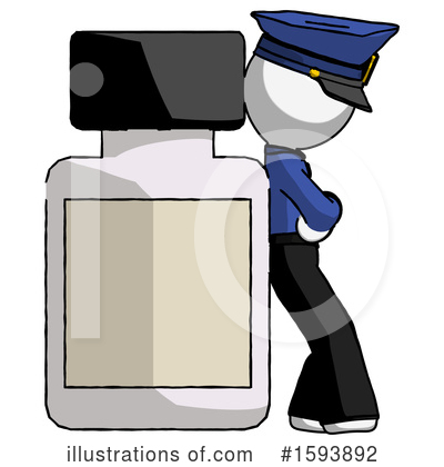Royalty-Free (RF) White Design Mascot Clipart Illustration by Leo Blanchette - Stock Sample #1593892