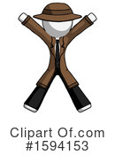 White Design Mascot Clipart #1594153 by Leo Blanchette
