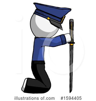 Royalty-Free (RF) White Design Mascot Clipart Illustration by Leo Blanchette - Stock Sample #1594405