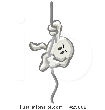 Royalty-Free (RF) White Konkee Character Clipart Illustration by Leo Blanchette - Stock Sample #25802