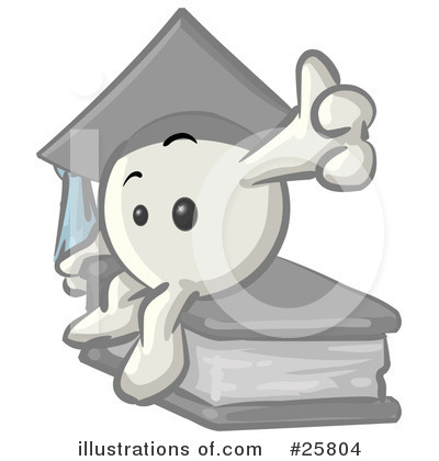 Royalty-Free (RF) White Konkee Character Clipart Illustration by Leo Blanchette - Stock Sample #25804