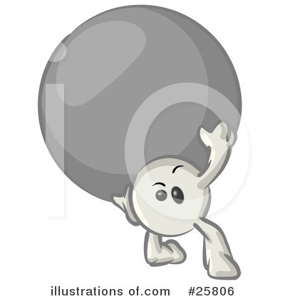 Royalty-Free (RF) White Konkee Character Clipart Illustration by Leo Blanchette - Stock Sample #25806