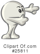 White Konkee Character Clipart #25811 by Leo Blanchette