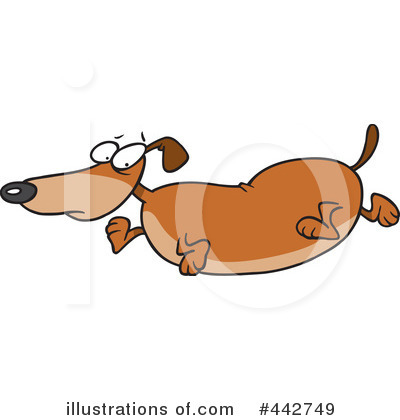 Royalty-Free (RF) Wiener Dog Clipart Illustration by toonaday - Stock Sample #442749