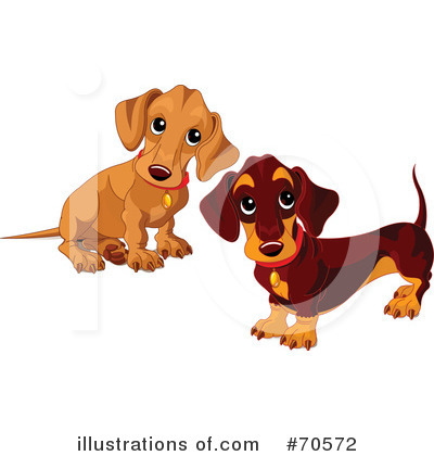 Royalty-Free (RF) Wiener Dog Clipart Illustration by Pushkin - Stock Sample #70572