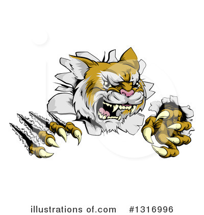 Royalty-Free (RF) Wild Cat Clipart Illustration by AtStockIllustration - Stock Sample #1316996