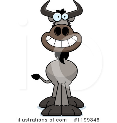 Royalty-Free (RF) Wildebeest Clipart Illustration by Cory Thoman - Stock Sample #1199346
