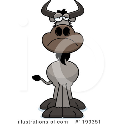 Wildebeest Clipart #1199351 by Cory Thoman