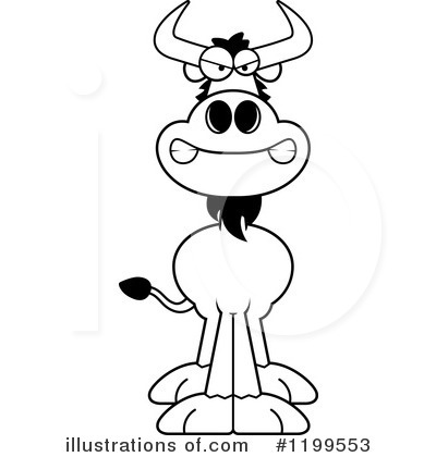 Royalty-Free (RF) Wildebeest Clipart Illustration by Cory Thoman - Stock Sample #1199553