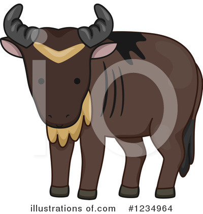 Royalty-Free (RF) Wildebeest Clipart Illustration by BNP Design Studio - Stock Sample #1234964