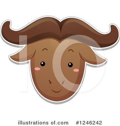 Royalty-Free (RF) Wildebeest Clipart Illustration by BNP Design Studio - Stock Sample #1246242