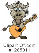 Wildebeest Clipart #1285011 by Dennis Holmes Designs