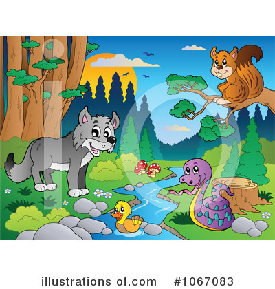 Royalty-Free (RF) Wildlife Clipart Illustration by visekart - Stock Sample #1067083