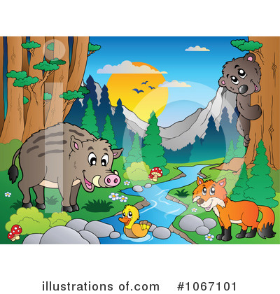 Royalty-Free (RF) Wildlife Clipart Illustration by visekart - Stock Sample #1067101