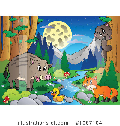 Royalty-Free (RF) Wildlife Clipart Illustration by visekart - Stock Sample #1067104