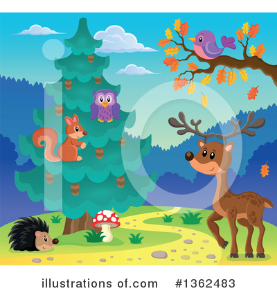 Royalty-Free (RF) Wildlife Clipart Illustration by visekart - Stock Sample #1362483