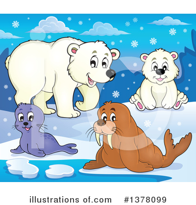 Polar Bear Clipart #1378099 by visekart